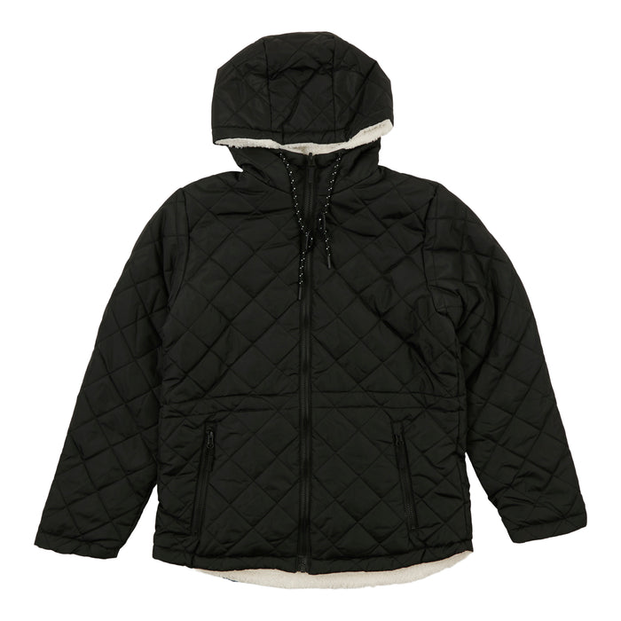 mySTYLE Women's Reversible Quilt Sherpa Jacket