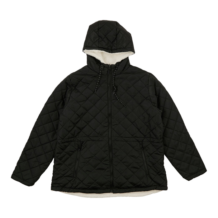 Manteau matelassé en sherpa réversible taille plus mySTYLE pour femmes