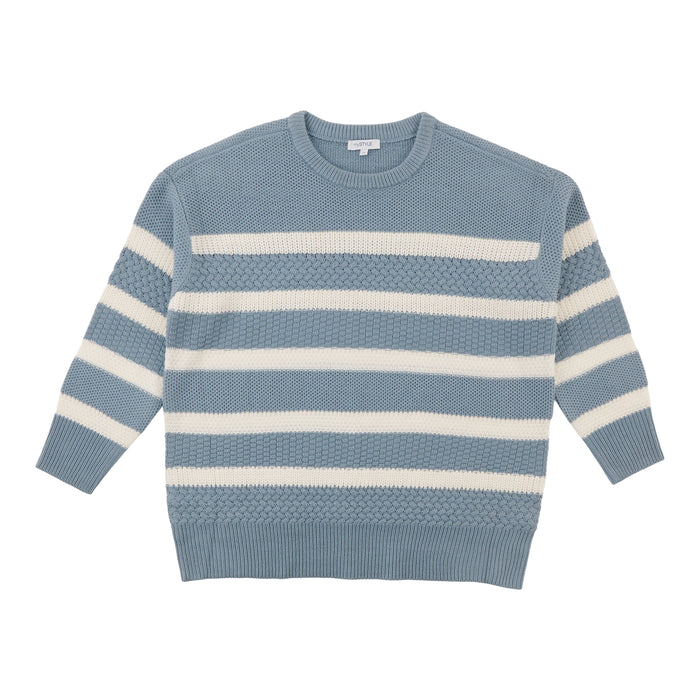 mySTYLE Women's Plus Striped Pullover Sweater