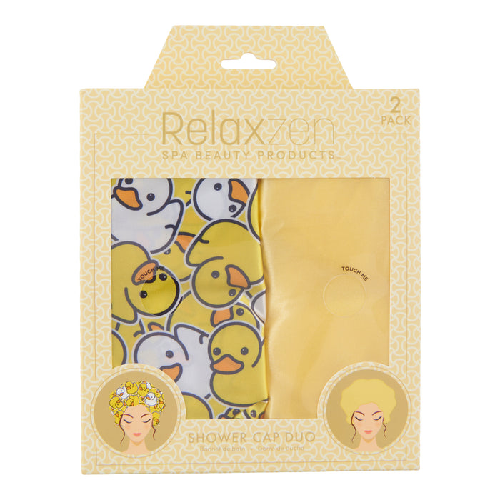 Bonnets de douche, canards jaunes, emb. de 2
