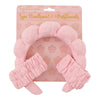 Pure Beauty Works Spa Headband + Wristband, Pink
