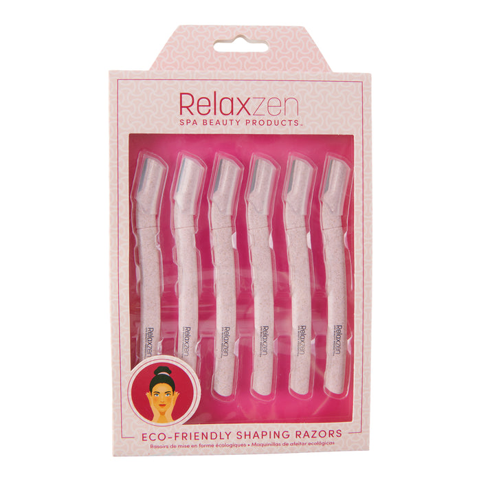 Relaxzen Face Razors, Pink, 6-Pack