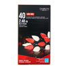 Guirlande de 40 ampoules C6 à DEL HomeStyles - rouge/blanc, 8 pi