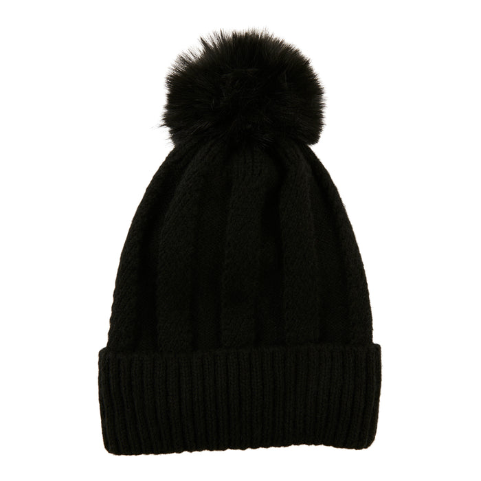 Women's Pom Pom Cable Knit Toque