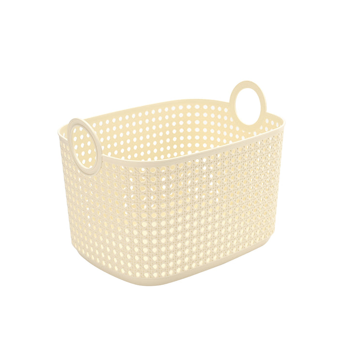 HomeStyles Plastic Storage Basket, Large, 12-in x 7.5-in x 8.5-in.