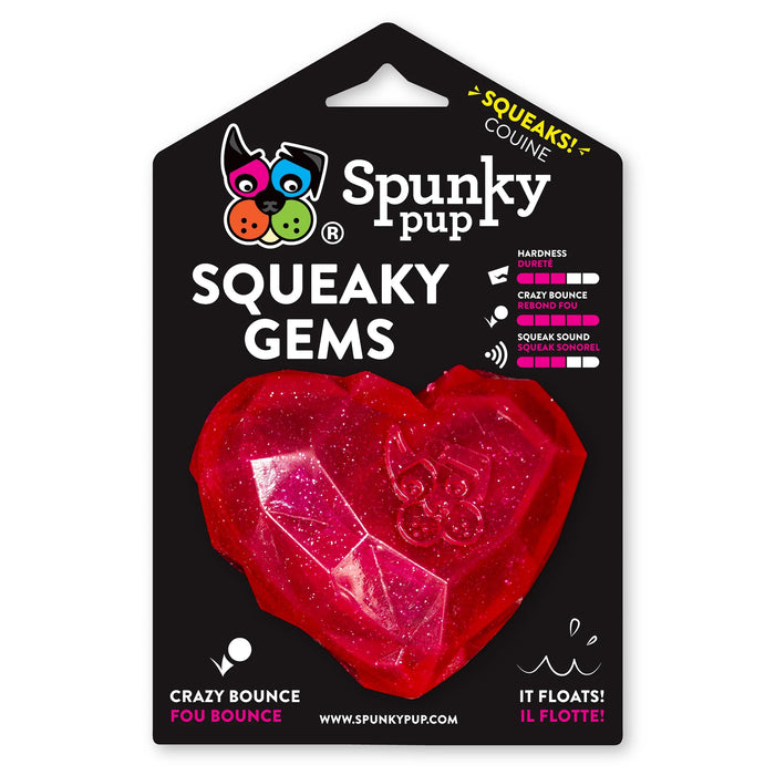 Spunky Pup Heart Squeaker Toy