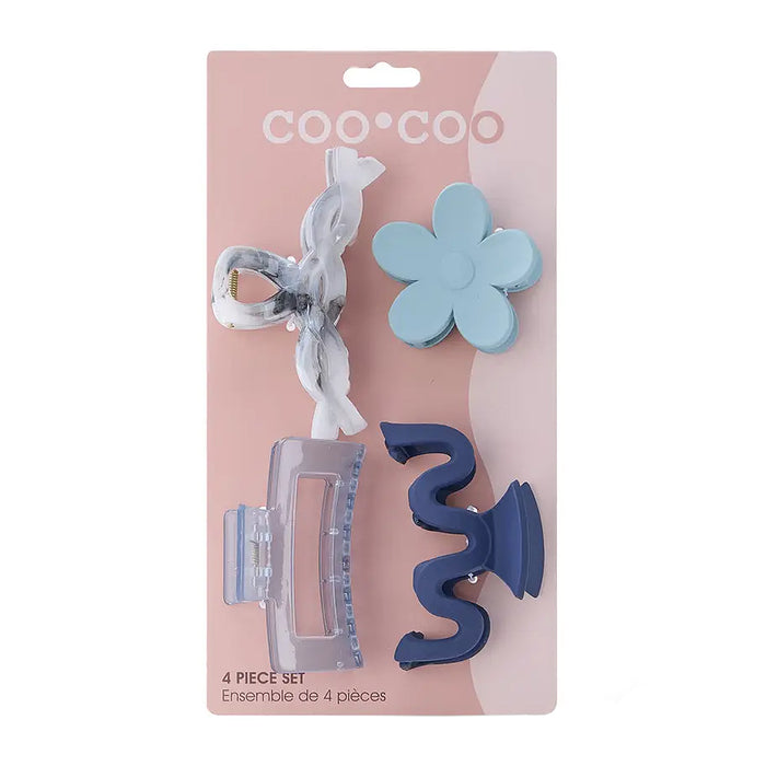 Coo Coo Assorted Claw Clips, 4-Piece