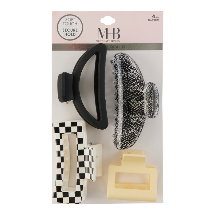 MHB Retro Claw Clips, 4-Pack
