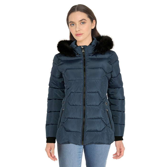 lily morgan Women's Deluxe Quilted Short Parka, -30°C
