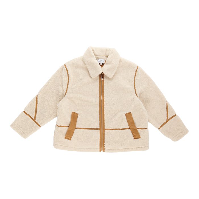 Veste style moto en sherpa taille plus mySTYLE pour femmes