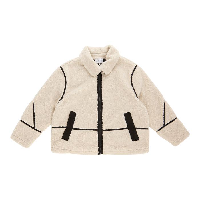 mySTYLE Women's Plus Sherpa Biker Jacket
