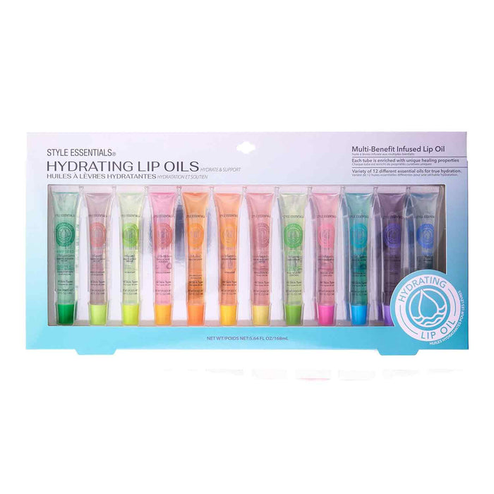Style Essentials Hydrating Lip Oils, 12-Pack