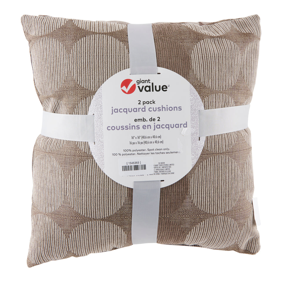 Value Giant CUSHION JACQUARD VWC vaultroom タオル・ハンカチ Jacquard Tiger Giant – Pack 2 16-in, x 16-in Cushions, タオル・ハンカチ