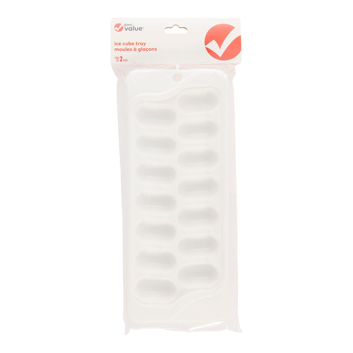 Giant Value Ice Cube Trays, White, 12-in x 5-in.