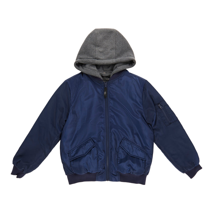 Blouson d'aviateur de couleur unie Mountain Ridge pour garçons