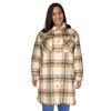 mySTYLE Women's Plus Long Hooded Shacket