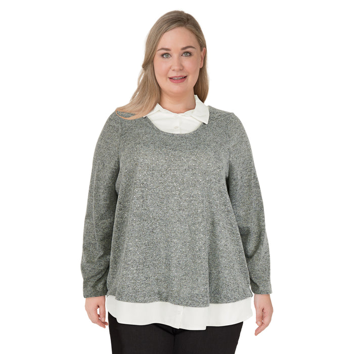Chandail à col taille plus lily morgan pour femmes