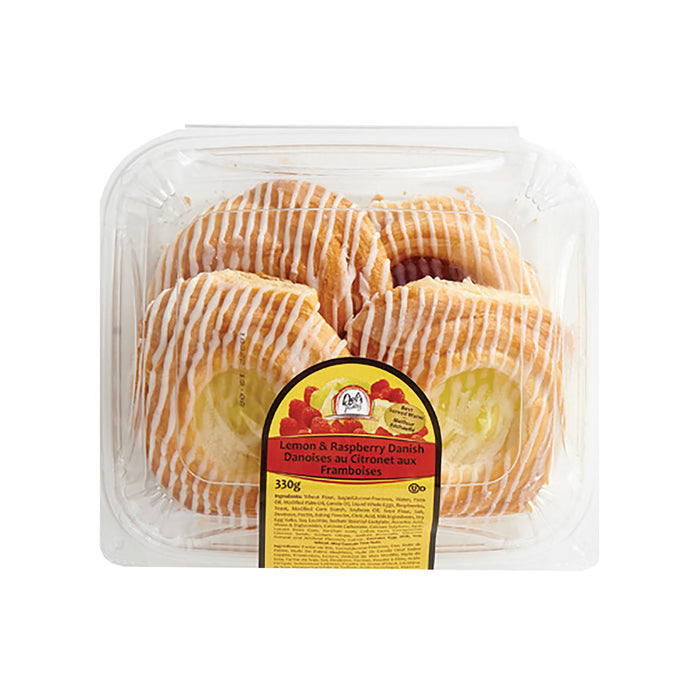 Del's Lemon Raspberry Danish, 4-Pack