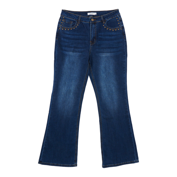Pantalon en denim à jambe évasée mySTYLE pour femmes