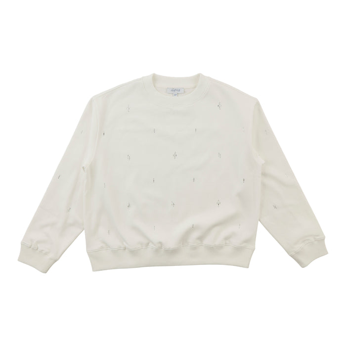 mySTYLE Women's Embellished Crew Neck Sweater