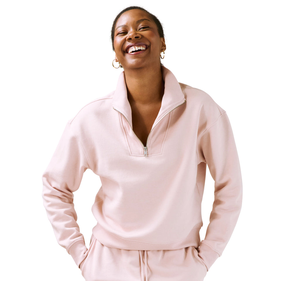 mySTYLE Women's Ribbed Quarter Zip Sweatshirt – Giant Tiger
