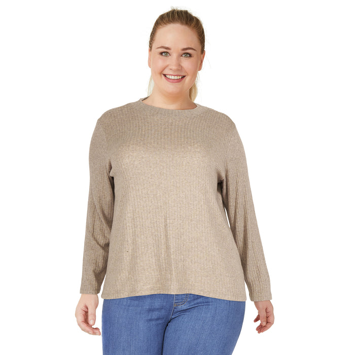 Haut à col cheminée et à manches longues taille Plus mySTYLE pour femmes
