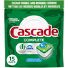 Cascade Complete Dishwasher Pods, Fresh Scent, 15-Pack