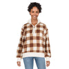 Haut en molleton sherpa à col montant avec fermeture à glissière 1/4 mySTYLE pour femmes