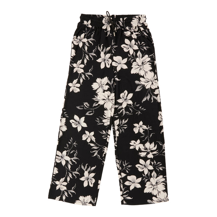 Pantalon en tricot à enfiler à taille haute avec imprimé pour femmes