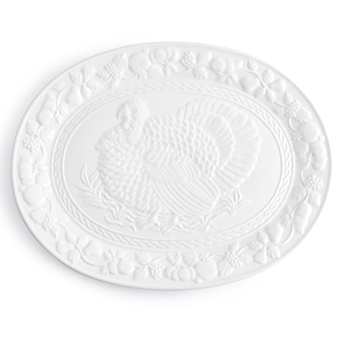 Plateau de service ovale pour dinde HomeStyles, blanc
