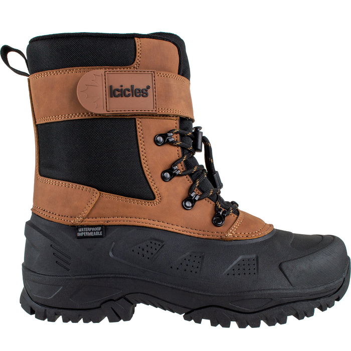 Bottes d’hiver à velcro Icicles pour hommes, -40 °C