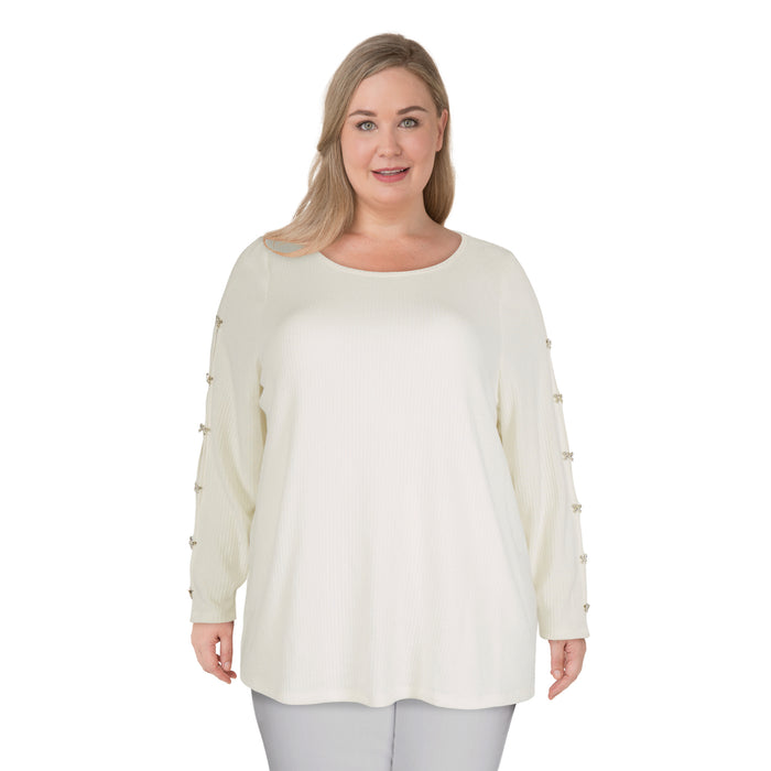 Haut noué à l'avant taille plus lily morgan pour femmes