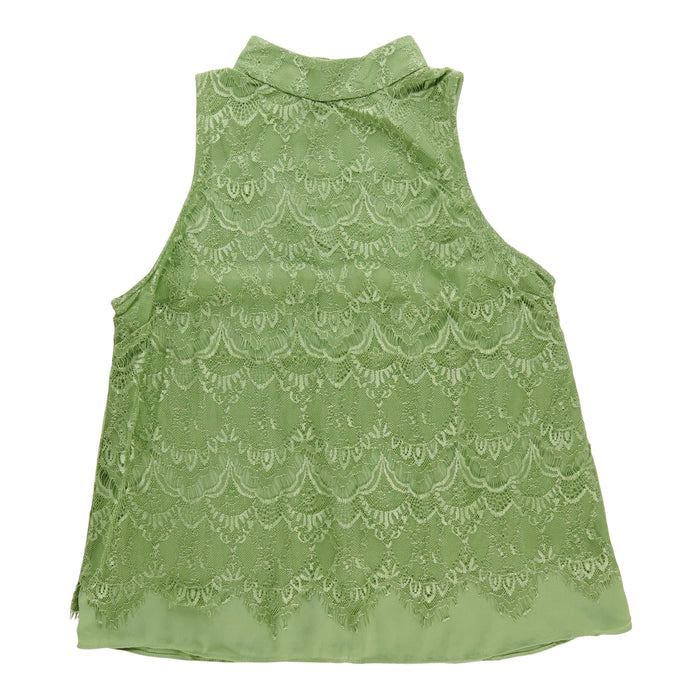 Camisole en dentelle à col montant pour femmes