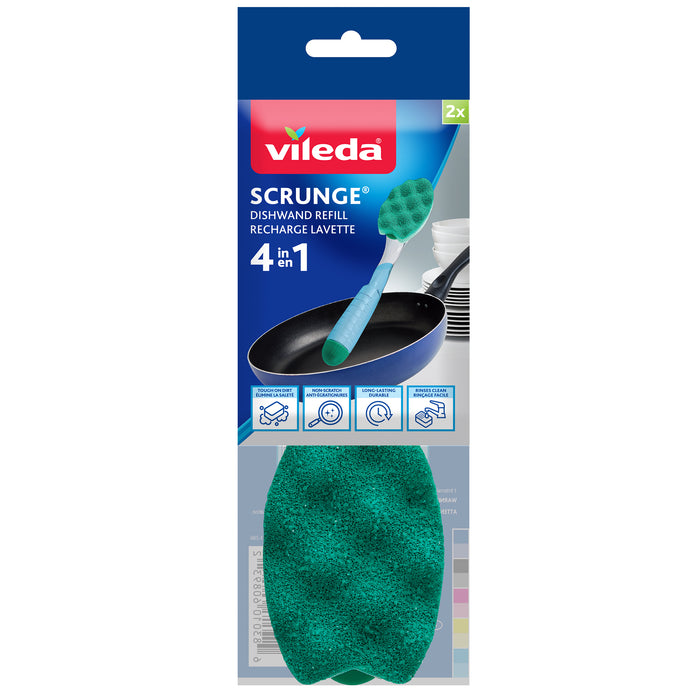 Vileda Scrunge Dishwand Refill 4 in 1