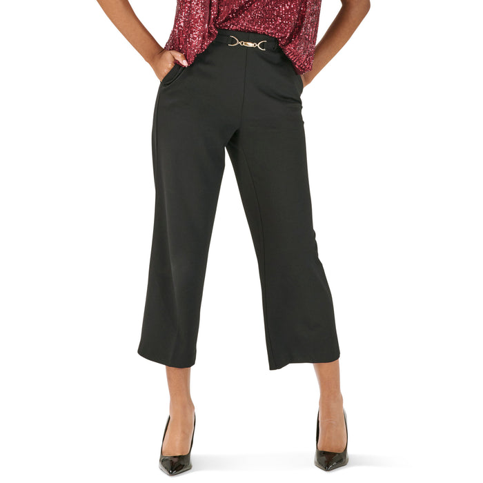 lily morgan Wide-Leg Pants with Buckle