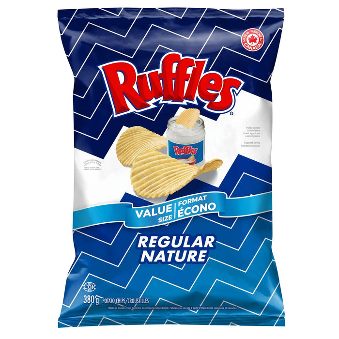 Ruffles Regular Potato Chips, 380 g