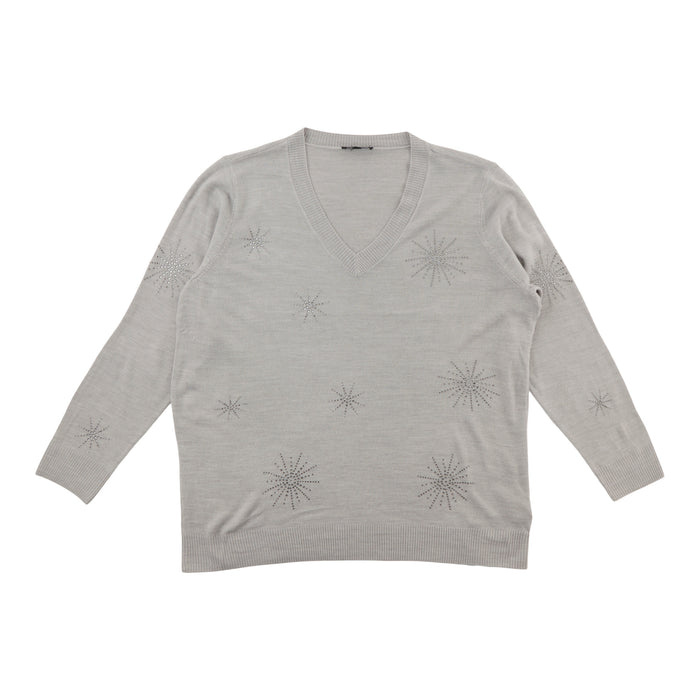 lily morgan Women's Plus Snowflake Pullover Sweater