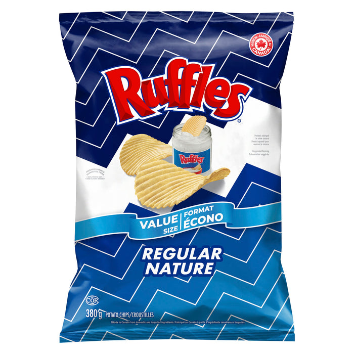 Ruffles Regular Potato Chips Value Size, 380 g