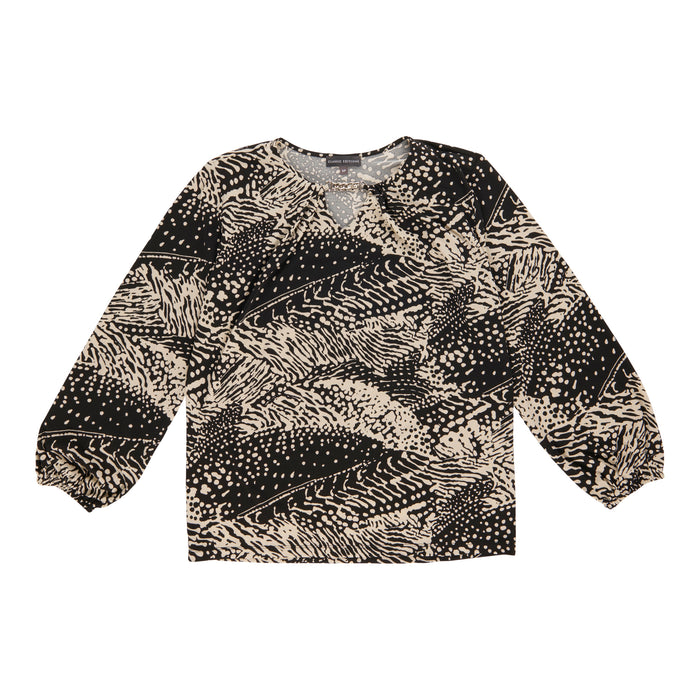 Classic Editions Women's Keyhole Blouse