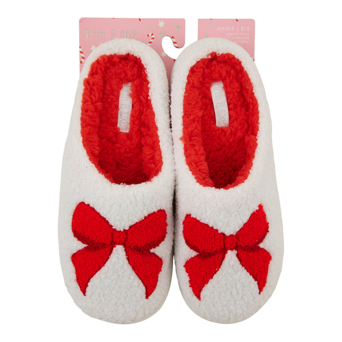 Comfy Cozy Women's Holiday Berber Scuff Slippers