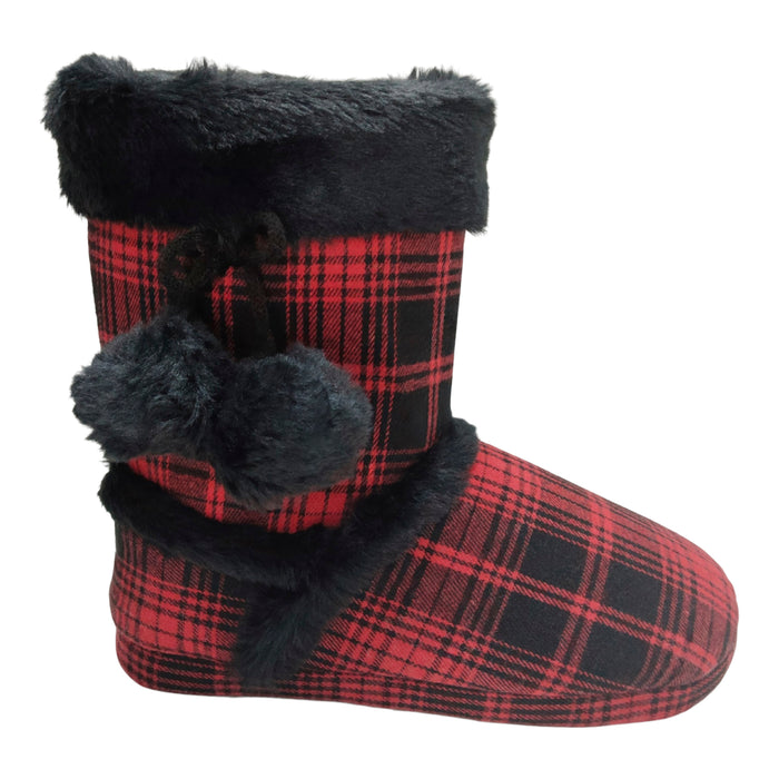 Carisma Women's Plaid Flannel Booties