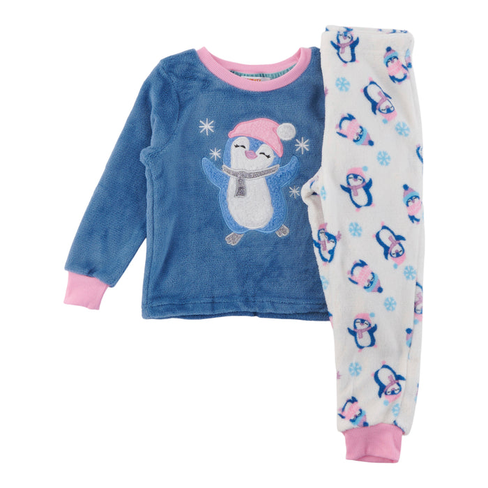 MONKEY BARS Toddler Girls' Winter Mood Long Sleeve Plush PJ Set, 2 Piece