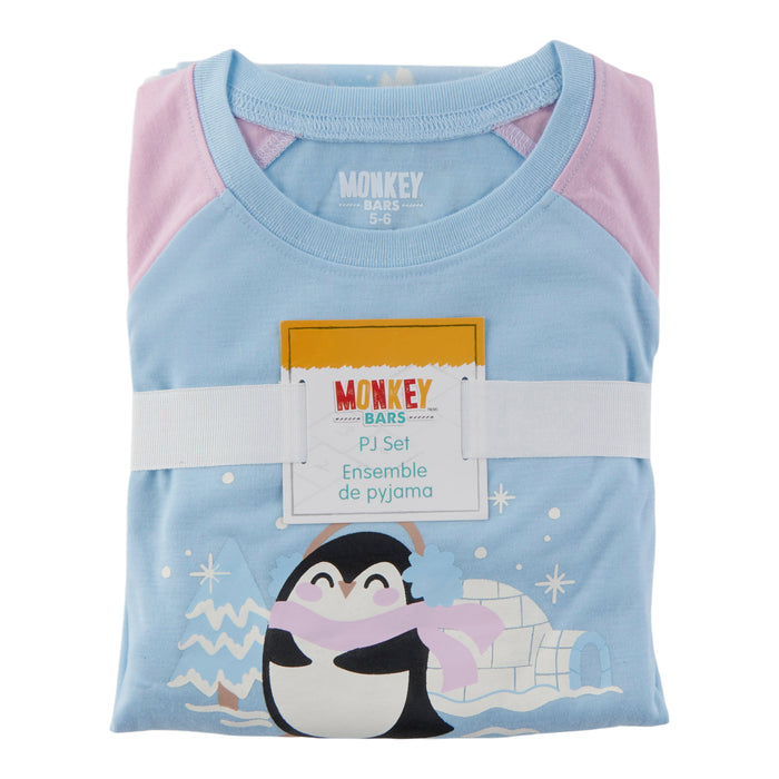 MONKEY BARS Toddler Girls' Winter Mood Long Sleeve PJ Set, 2 Piece