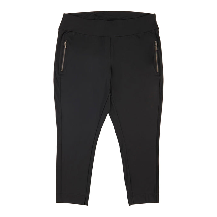 lily morgan Women's Plus Solid Skinny Pants with Zipper