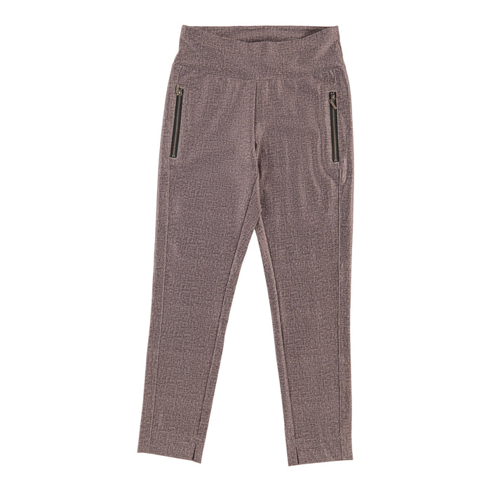 lily morgan Women's Printed Knit Skinny Pants with Zipper