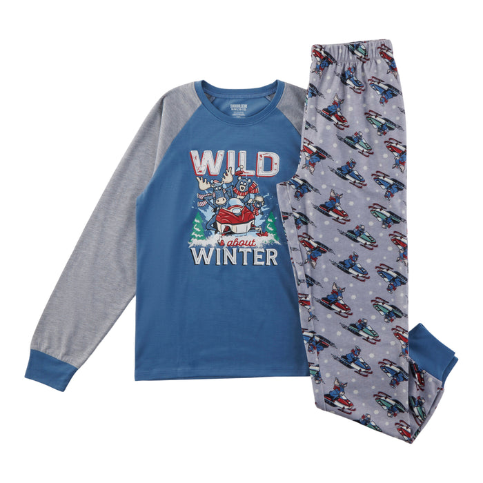 Pyjama à manches longues Inspiration hivernale SURVIVAL GEAR pour garçons, 2 pièces
