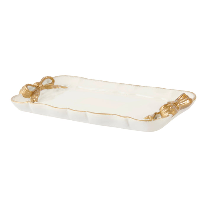 Plateau pour babioles avec nœud en résine – 8 po x 5 po