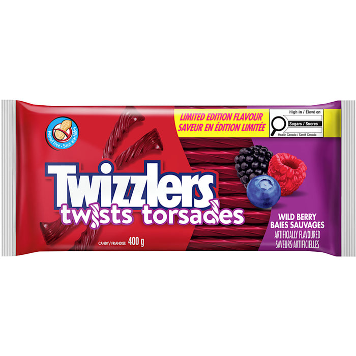 Twizzlers Wild Berry Twists Licorice Candy, 400 g
