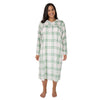 Carisma Women's Plus Velour Henley Nightgown