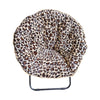 Fauteuil lune en velours pelucheux, 32,5 po x 26,5 po x 33 po